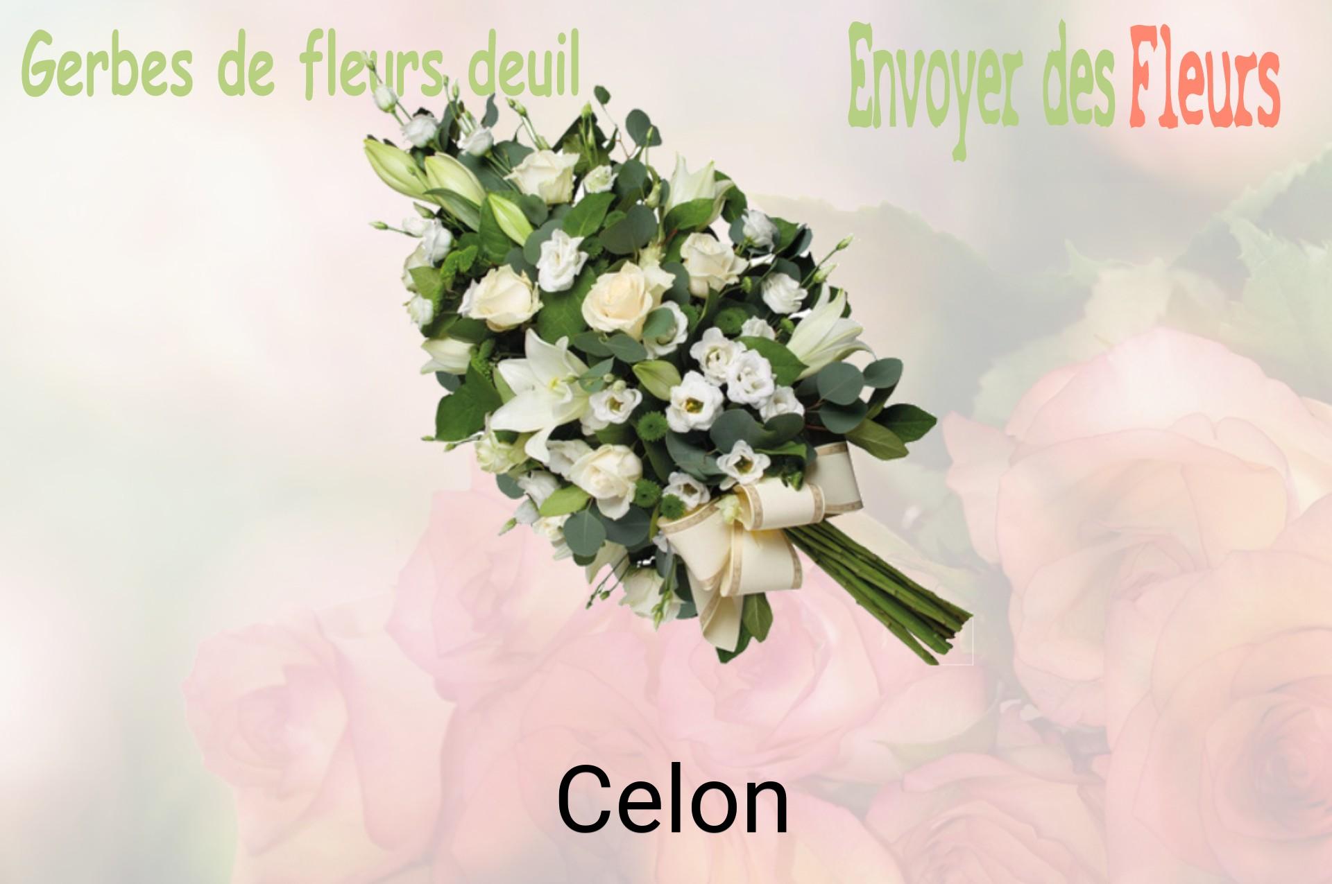 Gerbe de fleurs de deuil livrée à Celon